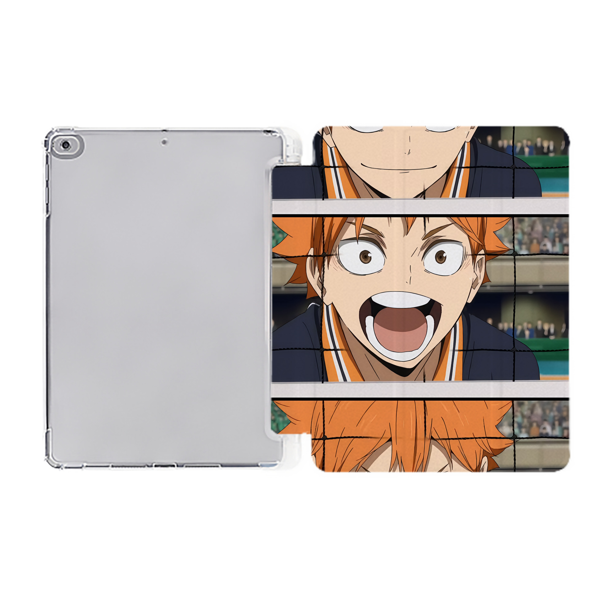 （画像用） ハイキュー!! Haikyu!! IPad ケース ペン収納付き 三つ折りスタンド PUレザー×シリコン 対応機種9.5/10.5/10.9インチ